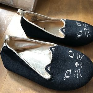 Size 7 OLD NAVY kitty slides for toddlers LIKE NEW !!!